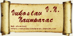 Vukoslav Naumparac vizit kartica